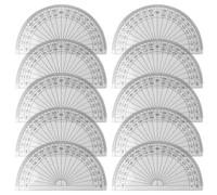 10 Pcs Protractor,Maths Protractors Ruler Helix Large Pack Pertractors Potractor Set Angle Measurement Tool Art Tools Clear Circular Markings Plastic Portable Round Teacher Study,for Student Teachers