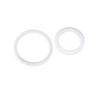 10 Pcs PTFE Flat Washers, 45mm OD 18mm ID 3mm Thick, White Flange Gaskets