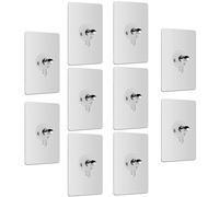 10 Pcs Punch-Free Wall-Mounted Screw Hook Heavy Duty Waterproof Seamless Screw Adhesive Works on Ceramic Wood Tile Metal Surface and More