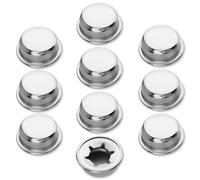 10 PCS Push Nut Axles Cap - 3/8" Spring Steel Push on Pushnut Cap, Spring Steel Permanent Washer Caps, Truck Nuts Push Nut Axles Caps for Hand Trucks, Lawn Carts, Rolling Bins