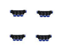 10 Pcs Push to Connector Air Pneumatic Quick Fitting Garden Water Sprayer Misting System Irrigation Pipe 6mm /8mm/10mm/12mm(5 Way,6mm)