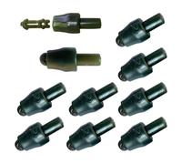 10 Pcs Quick Change Shock Beads, Black Nylon Carp Fishing Terminal Tackle, Instant Hooklength Swap Connectors for Method Feeder, Stillwater & River Bomb Fishing Rigs