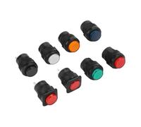 10 PCS R16-503/R16-504 Push Button Switch 16MM Self-reset/Self-locking Multi-color with Light/No Light Normally Open IDGTTLDF(Gold,10PCS R16-503BD)