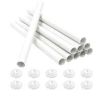 10 PCS Radiator Pipe Covers and Pipe Collars White 200mm x 15mm Thickened Radiator Sleeves 15mm Plastic Snap On Radiator Caps