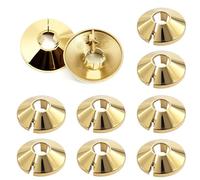 10 PCS Radiator Pipe Covers Chrome Radiator Pipe Collars Plastic Radiator Caps 15mm Pipe Cover 4.5cm Wide Snap On PVC Copper Pipe Covers for Central Heating Pipe Decoration