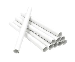 10 PCS Radiator Pipe Covers White Radiator Pipe Covers PVC Plastic Sleeves 15mm x 200mm Thickened Radiator Copper Pipes Collars for Central Heating Clip On Cover