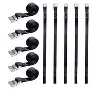 10 Pcs Ratchet Tie Down Straps, 0.5mX 25 mm Adjustable Ratchet Straps with Quick Release Cam Buckle, Short Lashing Strap for Trucks, Cargo, Motorcycle, Trailer, Luggage, Packages(Black)