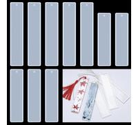 10 Pcs Rectangle Silicone Bookmark Mold 2 Sizes DIY Resin Bookmark Mold for Epoxy Resin Casting Crafts (5.5/3.7 Inch)