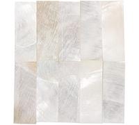 10 Pcs Rectangle White MOP Mother Of Pearl Shell Blanks Sheets Inlay Materials 20 * 10 * 2mm, Easy to Cut