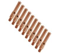10 Pcs Red Copper Gas Shielded Weld Welding Contact Nozzle 1.4mm | Red copper gas shielded arc welding accessory 45mm length 6mm thread spot/cold welding 10 pieces