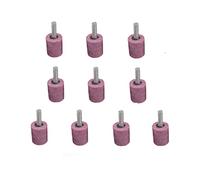 10 PCS Red Corundum Grinding Heads Cylindrical Abrasive Mounted Stone Grinding Wheel Head 25mm Head Dia 6mm Shank Polishing Wheel Tool for Dremel Rotary Tool, Pink