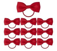 10 Pcs Red Hair Bows,Red Bows For Hair,School hair Accessories red Clips,Girls Bobbles Bow,School Bow Headbands Bands,Suitable For Outings And Leisure Activities,Dances,Performances