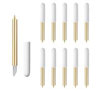 10 Pcs Replacement Blades Compatible with Cricut - 45° Degree Fine Point Cutting Blades - Knife Blade Accessories Compatible with Maker Maker 3 Explore Air/Air 2/Air 3 (Gold)