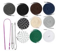 10 Pcs Replacement Drawstring Cord for Pants,Round Cotton Drawstring with Easy Threader for Hoodies Sweatpants Sweaters Sports Trousers Jogging Bottoms