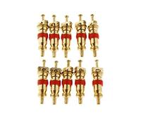 10 Pcs Replacement Tire Tyre Valve Stem Core for Motorcycle Red + Golden