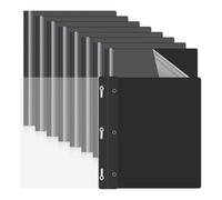 10 Pcs Report Covers with 3 Prongs Fasteners, A4 Plastic Document Folder, Project Folder Presentation Folder, Dissertation Binder, Report Folder Dossier File Folder, Clear Front Display Booklet Folder