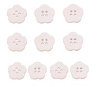 10 Pcs Resin Button 4-Hole Buttons Flower Shape Colourful Suitable for Sewing Craft Decoration