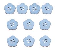 10 Pcs Resin Button 4-Hole Buttons Flower Shape Colourful Suitable for Sewing Craft Decoration