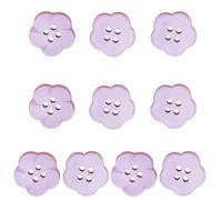 10 Pcs Resin Button 4-Hole Buttons Flower Shape Colourful Suitable for Sewing Craft Decoration