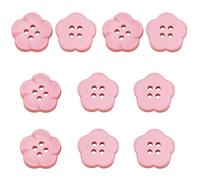 10 Pcs Resin Button 4-Hole Buttons Flower Shape Colourful Suitable for Sewing Craft Decoration