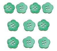 10 Pcs Resin Buttons Sewing Coat Craft Flower Shape 4 Holes for Craft Projects