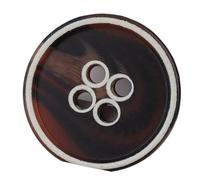 10 Pcs Resin Four-Hole Buttons for Clothing, Crafts, DIY Decor, Sewing Accessories 15-25mm, Brown, 15mm