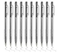 10 Pcs Retractable 0.7mm Gel Pens Black Ink Ballpoint Pen Super Smooth Handwriting Pens Medium Point Writing Ball Point Ultra-Fast Drying Rollerball Pen for Note Taking School & Office Supplies