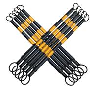 10 Pcs Retractable Traffic Cone Barrier, Telescopic Safety Cones from 5.2 to 9.8 ft, Engineer Grade Reflective Tape (Yellow & Black) for Crowd Control and Safety