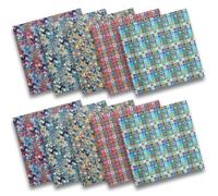 10 Pcs Retro Arabesque Quarters Fabric,50 x 50cm Ethnic Floral Islamic Style Fat Quarters Fabric Bundles Mandala Hexagon Grid Squares Patchwork Fabrics Eid Decoration for DIY Crafts Sewing Supplie