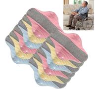 10 Pcs Reusable Sanitary Pads, Reusable Period Pads for Women, Postpartum Pads and Cotton Panty Liners for Nighttime Incontinence Protection, Daily Menstrual Management and Sensitive Skin Care, 23 cm