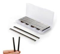 10 Pcs Reversible Electric Planer Blades, 82mm HSS Carbide Planer Knifes | High Speed Steel 82mm*5.5mm, Woodworking Machinery Part Replacements for Makita Black & Decker Bosch DeWalt Trend