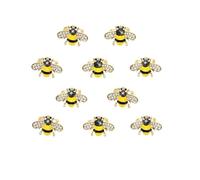 10 Pcs Rhinestone Bee Jewelry Pins and Brooches Cute Crystal Animal Enamel Lapel Pins Brooch Badges Jewelry Set for Women Clothing Bags Backpacks Hat