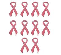 10 Pcs Ribbon Pins Hope Pins Ribbon Brooches Lapel For Fundraising Drives And Diseases Prevention Campaigns