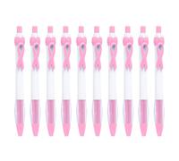 10 Pcs Ribbon Retractable Gel Roller Pen Breast Cancer Awareness Ribbon Pen Point Breast Cancer Pens Plastic Gel Ballpoint Pens For Women Gift 10ML Elysee Pen (Pink, One Size)