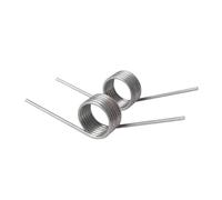 10 Pcs Right-Handed 304 Stainless Steel Torsion Spring, Foot Length 15 mm, V-shaped Spring 7 Laps-60 Degrees