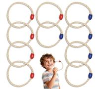 10 Pcs Ring Toss Game Ropes, Hoop Rope, 5 Red and 5 Blue, for Agility Drills and Speed Games, as well as Backyard Games and Lawn Party Games