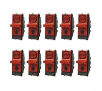 10 Pcs Rocker Stop Start Switch for Chainsaw 365 372 371 336 385 390, Kill Switch Replacement Part Compatible with 503718201 503098301 503098302, Red(Legs straight)