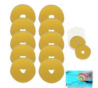 10 PCS Rotary Cutter Blade, Universal 45 mm Titanium Heavy-Duty Rotary Cutter Replacement SKS-7 Blades Fabric Cutting Blades Refill, for Fabric Paper Scrapbooking Compatible with Olfa Fiskars Turecut