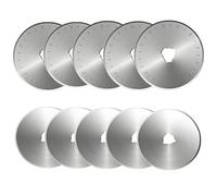 10 Pcs Rotary Cutter Blades 45mm, Fabric Cutter Wheel Rotary Blades with Box, Rotary Cutter for Fabric Precise Marking Versatile Blades Ergonomic Safety Lock Handle for Quilting, Sewing & Crafts