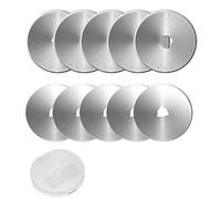 10 Pcs Rotary Cutter Blades 45mm,Rotary Fabric Cutter Wheel,Comes With A Box,The Blade Has Measurement Markings,For Projects,Quilting,Sewing,Cutting Fabric,Compatible With Olfa,Fiskars,Turecut Cutters