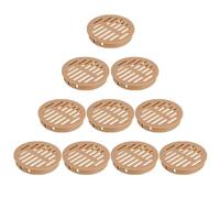 10 Pcs Round Air Vents, 35mm Orange Louvered Plastic Grill Cover Air Vent Hole Ventilation Louver for Bathroom Kitchen Cabinet Wardrobe