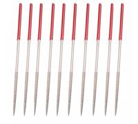 10 PCS Round Diamond Needle File for Glass, Tile, Stone, Metal (140mm)