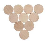 10 Pcs Round Wooden Slice, 35 x 5 mm Wooden Plugs Flat Head Wood Plugs Crafts and DIY Wood Plugs for Furniture Tables Chairs Sealing Knot