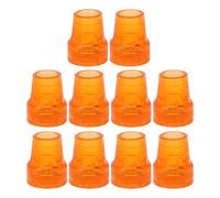 10 Pcs Rubber Cane Tips, Heavy Duty Walking Cane Tips, Replacement Rubber Cane Tips, for Canes, Walking Sticks, Hiking Sticks, Seniors Crutches (Black) (Orange)