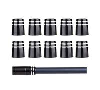 10 Pcs Rubber Golf Ferrule Replacement 0.355 Double Silver Taper Ferrule Taper Tip Taper Iron Shaft 355 Ferrule Golf