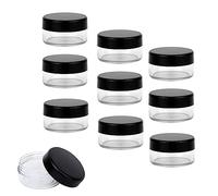 10 PCS Sample Pots for Cosmetics,10Gram Cosmetic Containers, Make up Pots, MiniJars With Lids, Clear Round Plastic Jars, BPA Free Pot Jars for Travel Storage Makeup Beauty Products Face Creams