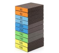 10 Pcs Sanding Blocks, Sanding Sponges with 5 Grits (60,80,100,120, 220)