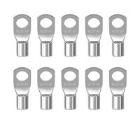 10 Pcs SC25-10 Copper Wire Lug, Cable Lugs, Tinned Copper Ring Terminal Connectors, Heavy Duty Cable Lugs for Household Appliances Industrial Equipment, Eyelets Crimp Tubular Ring Terminals Connectors