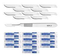 10 Pcs Scalpel Edges # 10 with Scalpel Handle No.3 Suitable for Sign, Craft, Card Making Cutter