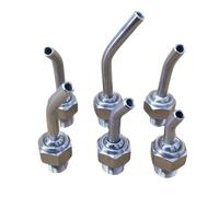 10 pcs Screw-in Bolt Type Coolant Nozzle, Stainless Steel High Pressure Adjustable Water Oil Cooling Nozzle High-Pressure Water Oil Cooling Tube for Lathe Milling CNC M8*1.25 Tube length 60mm(2.36in)